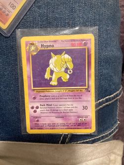 Hypno Pokémon Card Fossil Set 23/62