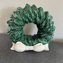 Vintage Ceramic Christmas Tree Wreath 