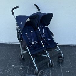 LIKE NEW MACLAREN SIDE BY SIDE DOUBLE STROLLER!!
