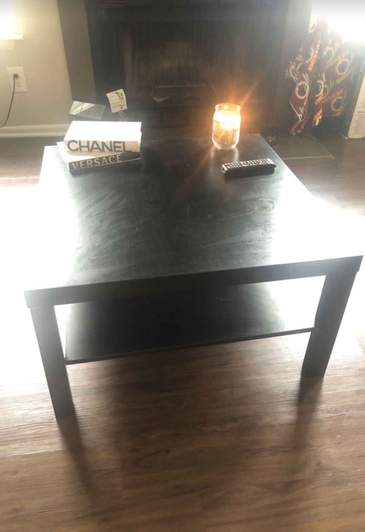 Ikea coffee table & standing floor lantern