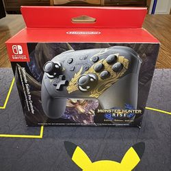 Nintendo Switch Pro Controller Monster Hunter Rise Limited Edition Brand New
