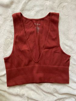 Rust Ribbed Bralette