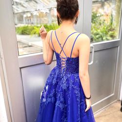Royal Blue Prom Dress - Size 2