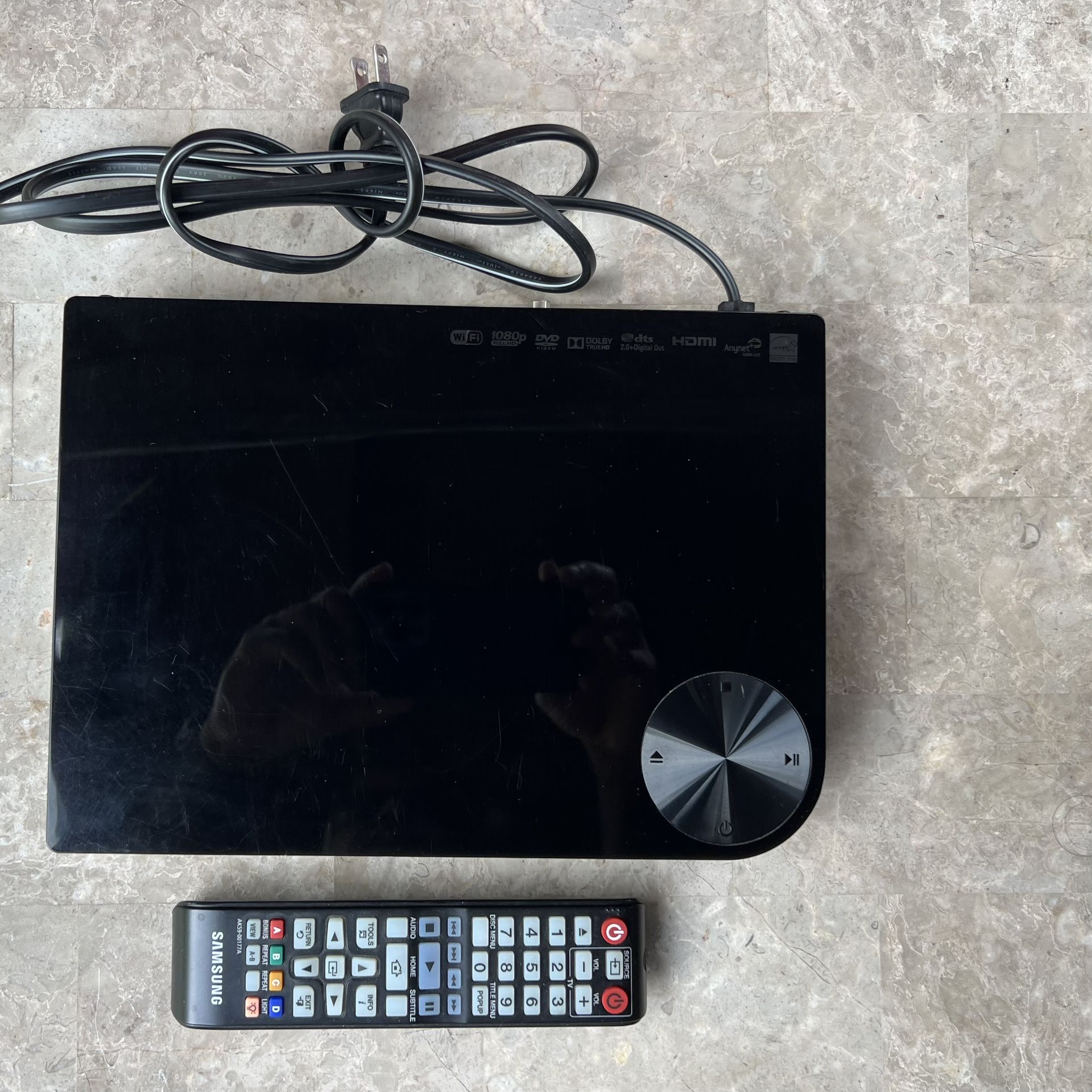Samsung BD-HM57c Blu-ray Wifi & ethernet Streaming player with remote, TESTED Working