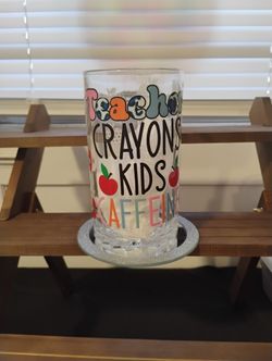 teachers glass mug