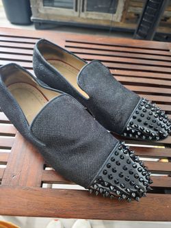Christian Louboutin Spooky Spike Flat Loafers euro size 44 #0964