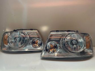 2004-2008 FORD F-150 F150 LINCOLN MARK LT CHROME OE STYLE HALOGEN HEADLIGHT PAIR