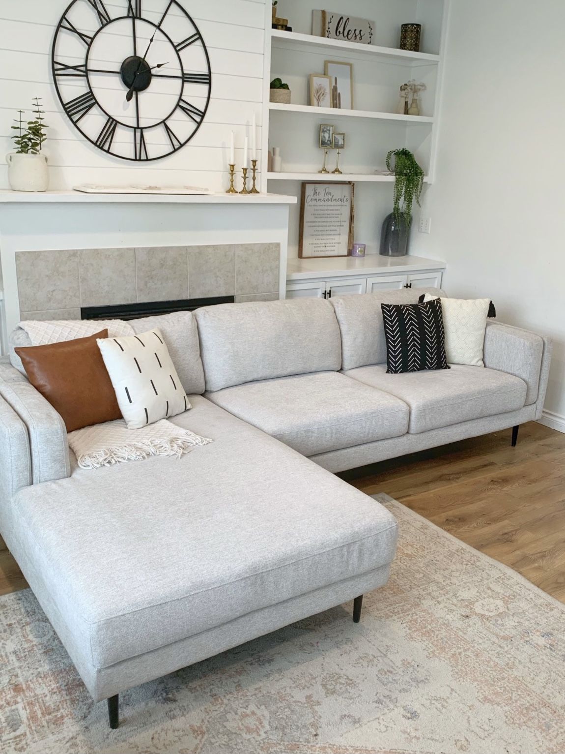 Light Gray Sectional Couch