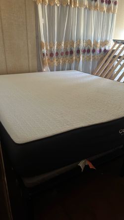California king memory foam mattress and frame