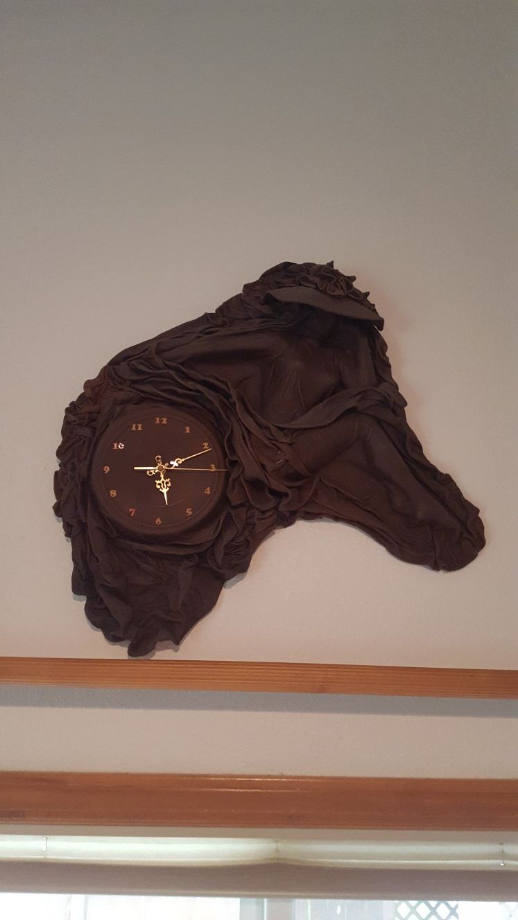 Clock made out of leather