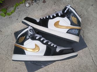Jordan 1 - Patent Black White Gold
