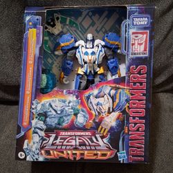 Transformers Legacy United Star Raider Thundertron action figure set. 