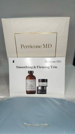 Perricone MD White Box with Gold Accents and Brown Jars Trio
