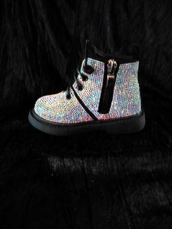 Rhinestone Kids Ankle Boots