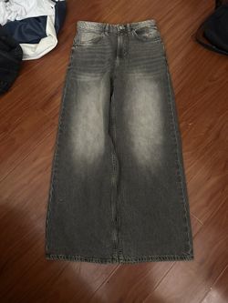cotton on super baggy faded grey jeans 