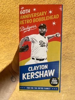Clayton Kershaw Dodgers 60th Anniversary Retro Bobblehead