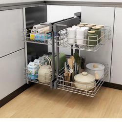 New Blind Corner Cabinet Pull-Out Organizer