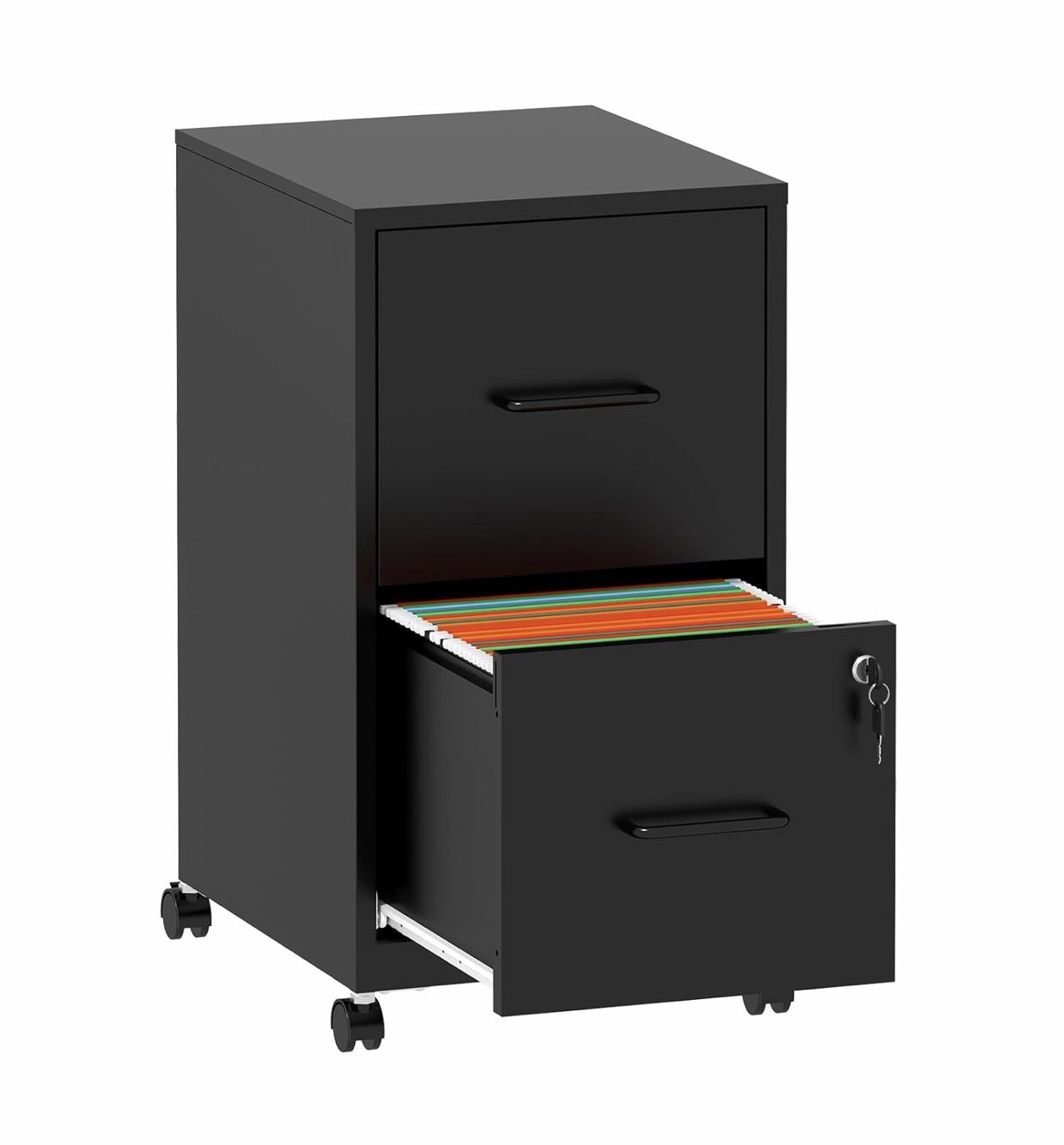 2 Drawers File Cabinet With Wheels