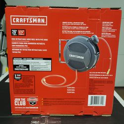 NEW* Craftsman Retractable Air Hose Reel With PVC Hose for Sale in
