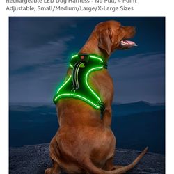 NEW RECHARGEABLE LED DOG HARNESS