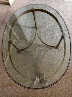 Glass coffee table