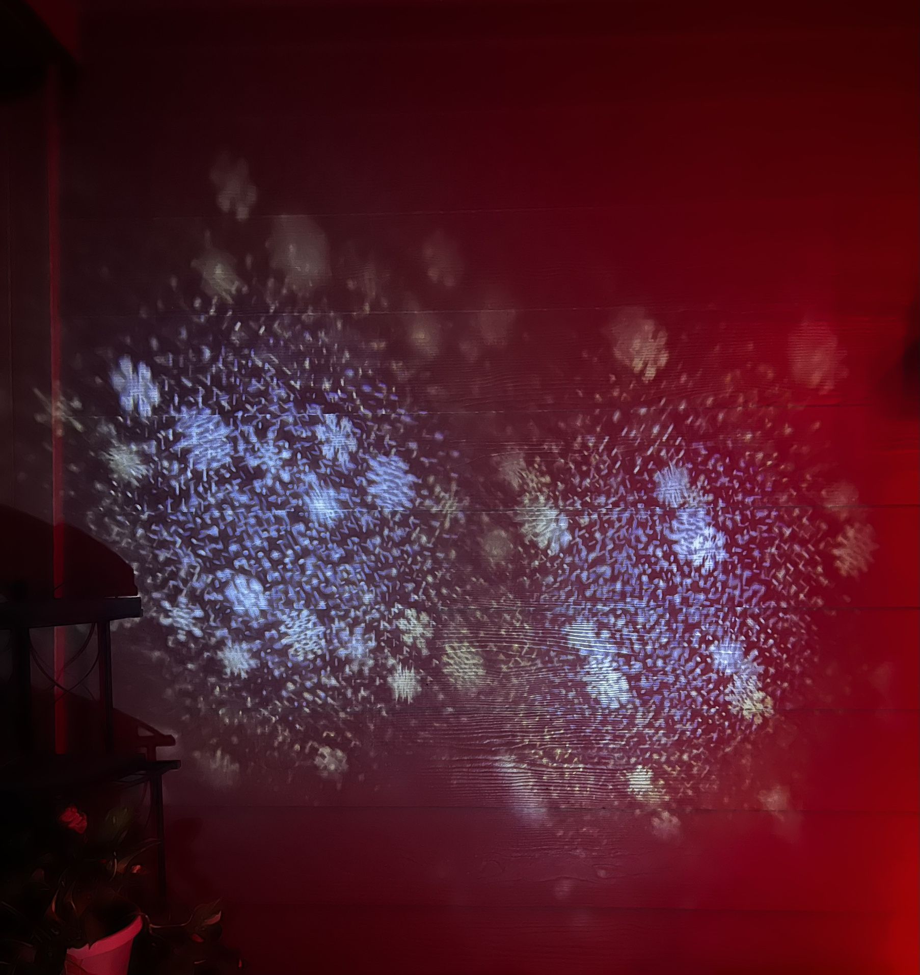 PAIR (2) GEMMY Lightshow LED Swirling Color Changing White/Blue Christmas MotionMosaic & Light Projector LightShow Swirling Color Changing White⬇️