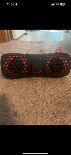 SYLVANIA SP353 Waterproof Rugged Portable Bluetooth Speaker - Red/Black