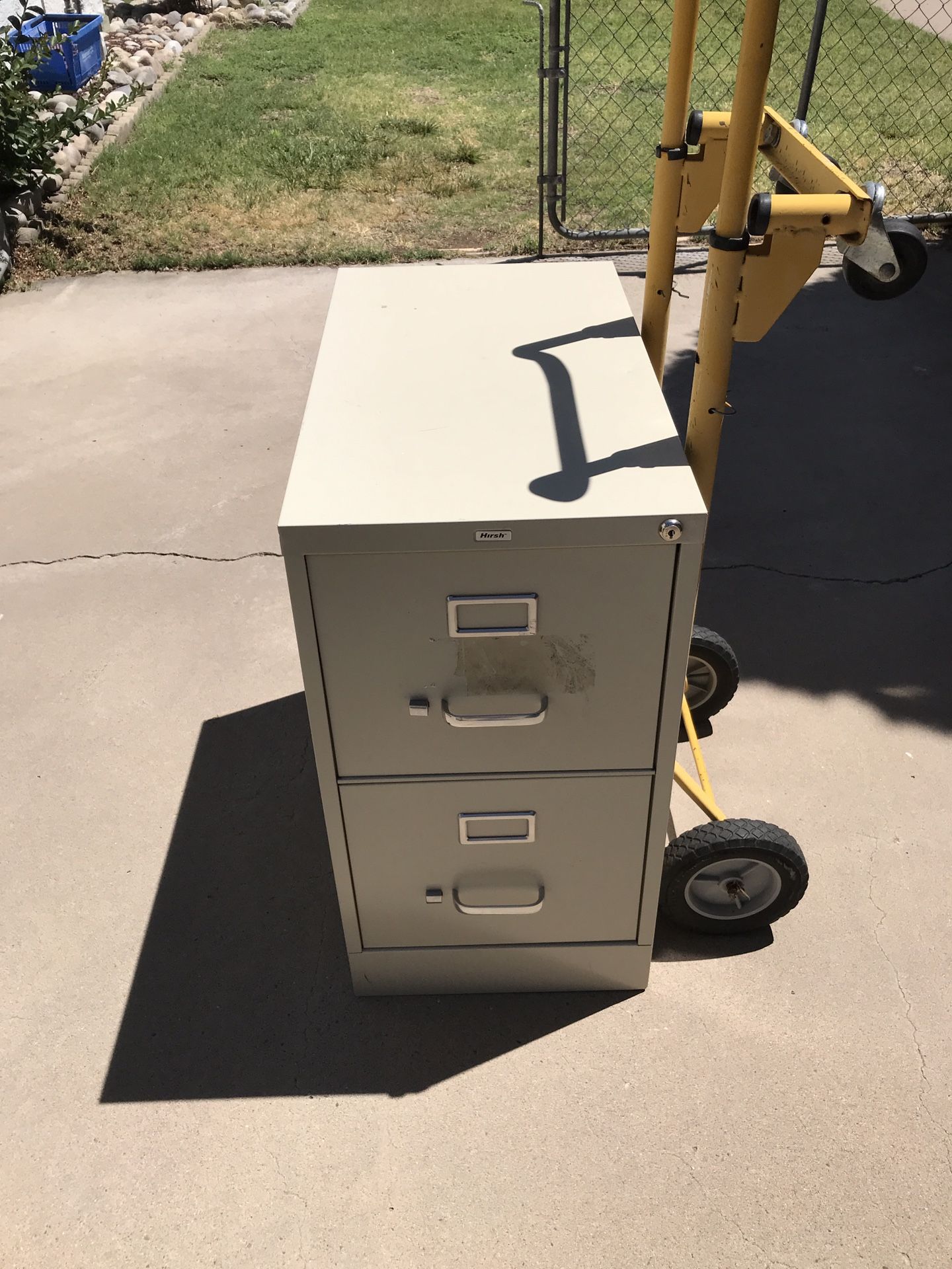 Hirsh brand two drawer file cabinet Just drastically reduced to $25!