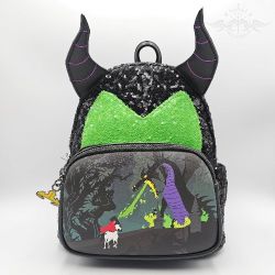 Loungefly Disney Sleeping Beauty Maleficent Sequin Mini Backpack