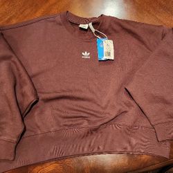 Adidas Shadow Brown/Purple Crop Sweatshirt
