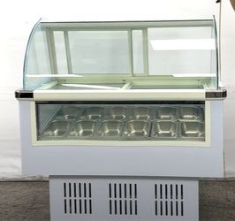 12 pan Ice Cream Gelato Display Dipping Cabinet freezer QBQ-188