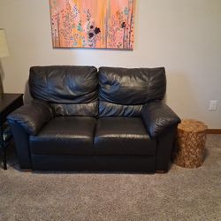 Leather Love Seat