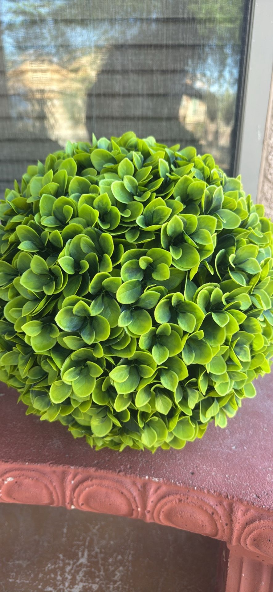 Artificial Boxwood Topiary Decor (2) Size 15.7”