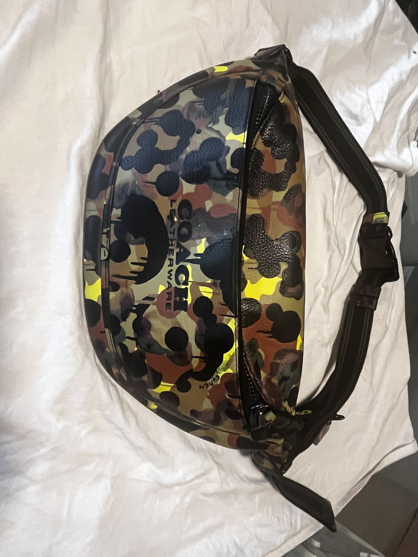 Coach Leatherware League Belt Bag With Camo Print