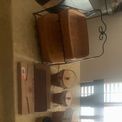 Longaberger, baskets, and pampered chef bread basket