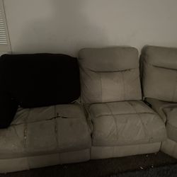 5 Piece Sectional With Wear And Tear 
