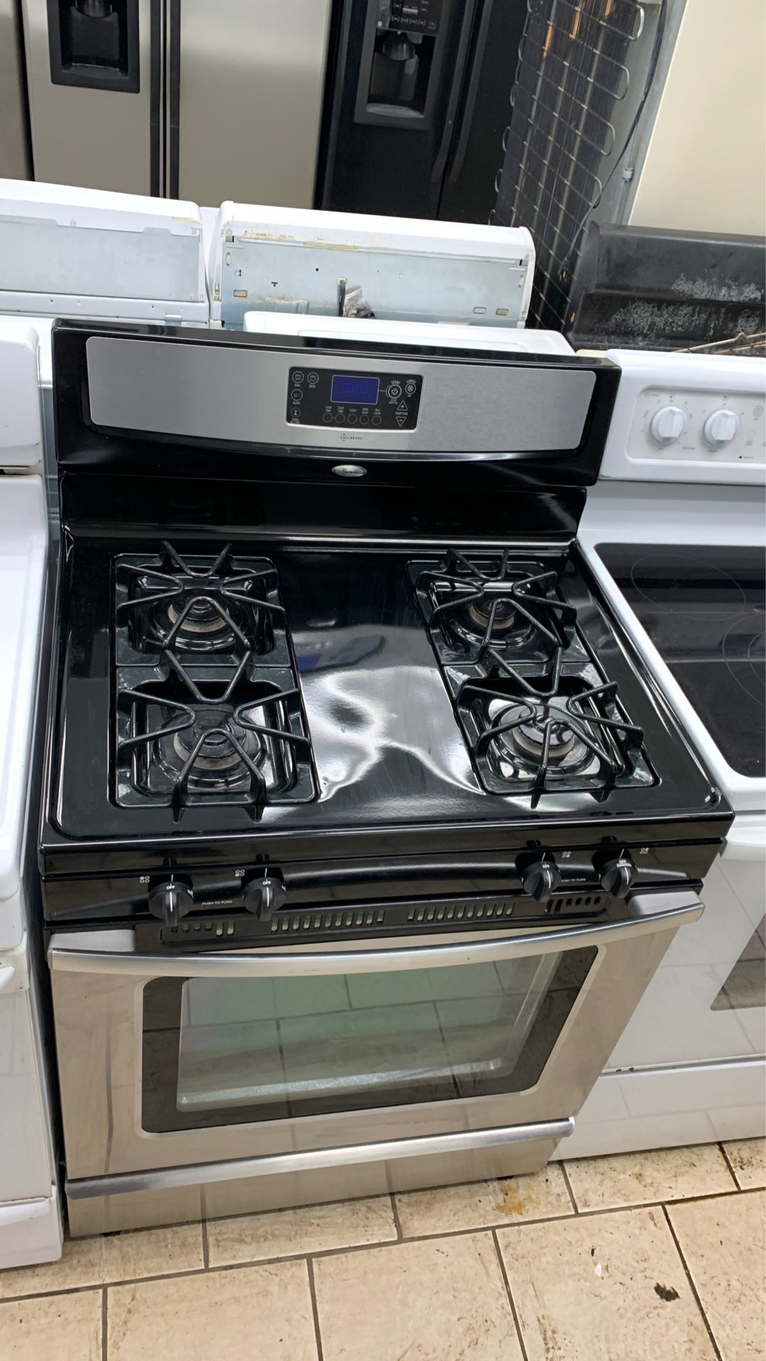 Whirlpool stainless steel gas stove