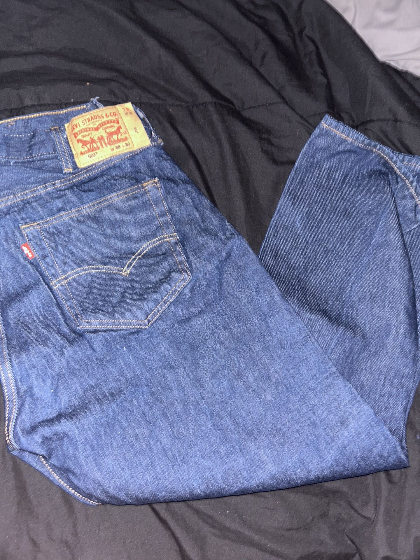 Black And Blue Levi’s Jeans 501s😏