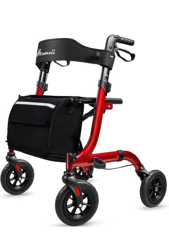 New
Light weight:15 lb
Rollator Walker for Seniors, Lightweight Foldable All Terrain Rolling Walker with seat, Aluminum Walkers with 8 inch Rubber Wh