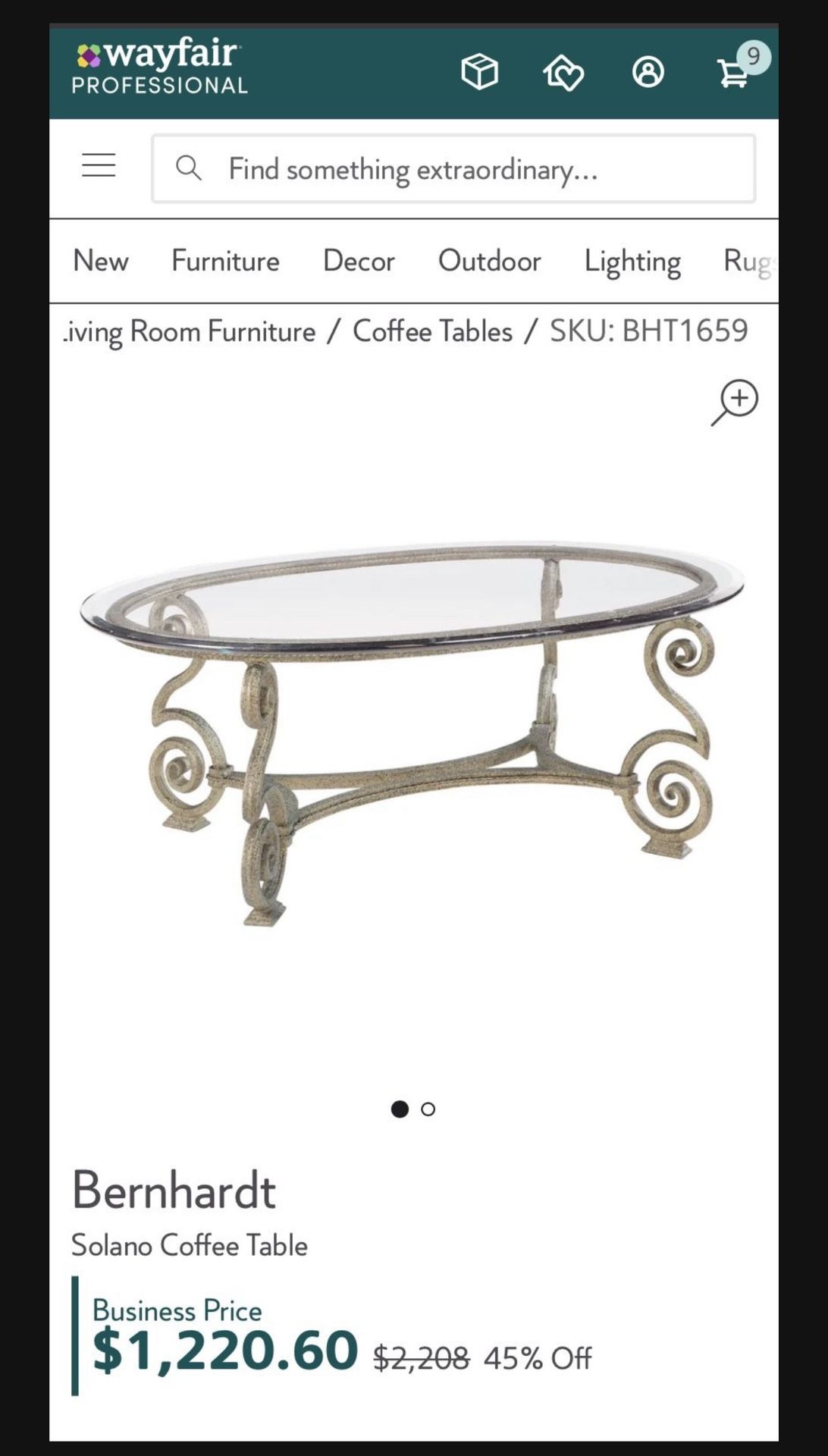 Bernhardt Solano Coffee Table