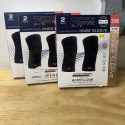 COPPER FIT ELITE 2 PC COMPRESSION KNEE SLEEVE 