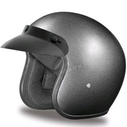 Daytona Gun Metal Grey Mettalic 3/4 Cruiser Helmet ( Size M / Medium ) DC1-GM-M
