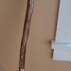 handcrafted wooden walking stick,
