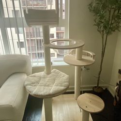 Modern Cat Tree Condo Tower  & Table Cat Hangout 