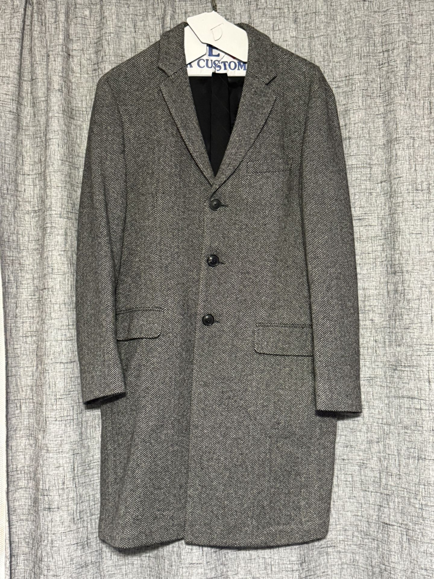 Banana Republic Herringbone Top Coat Men Large