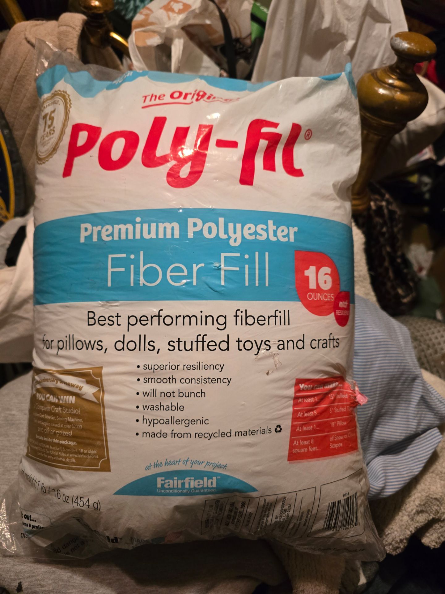Poly fil, 16 oz.