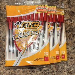 Red Pens 3 Pack Set 