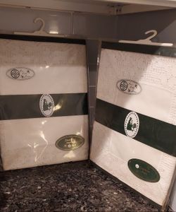 Vintage Irish Pure Linen 4 Napkins And Lunch Mats White Lace Ireland Unused