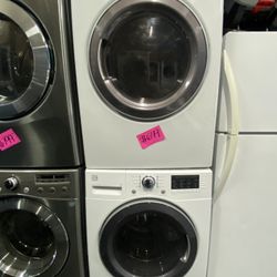 BEAUTIFUL SET WASHER AND DRYER FRONT DOORS WHITE KENMORE 27” INCH WIDTH 