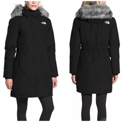 North Face - Women's Arctic Hooded Faux-Fur-Trim Parka  Color: Black